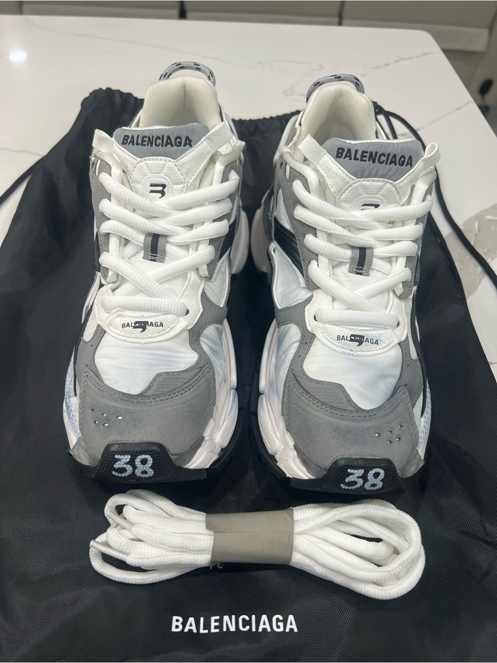 Balenciaga Women’s White and Gray Runner Shoes